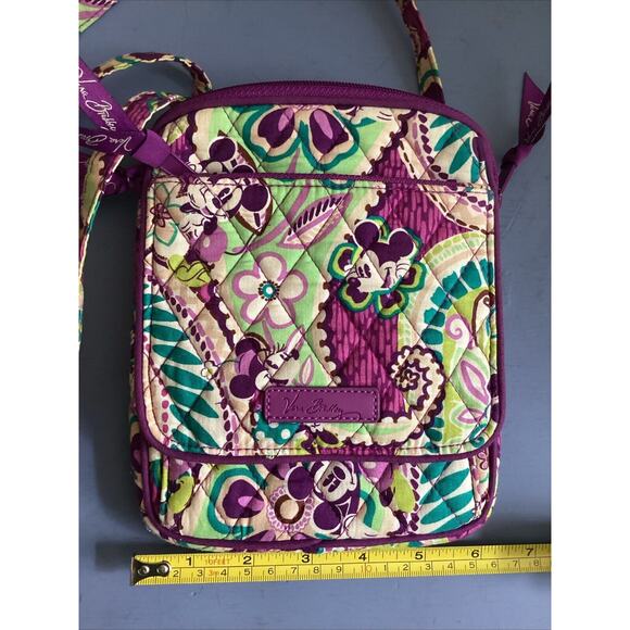 Vera Bradley Disney Plums Up Mickey Minnie Mouse Small Zip Crossbody Purse - Picture 13 of 14